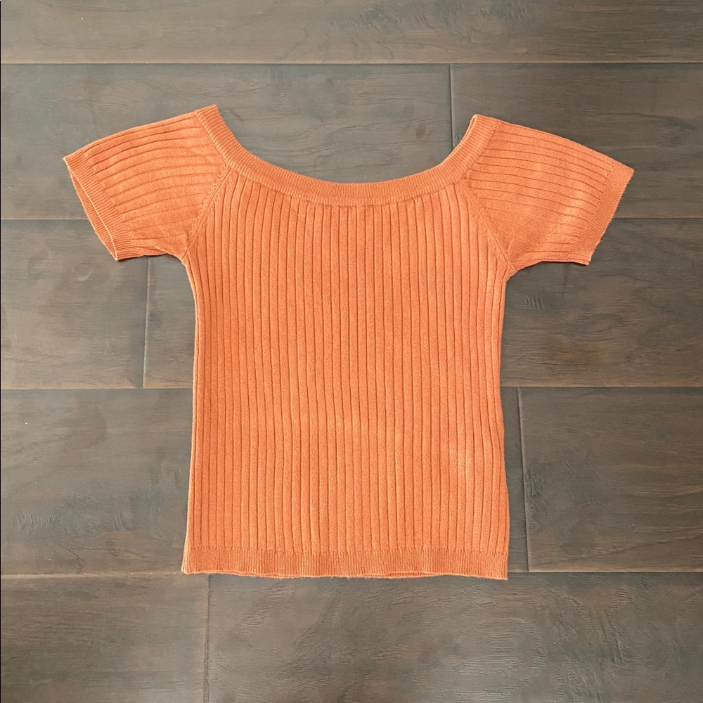 Forever 21 Amber Off The Shoulder Ribbed Knit Top